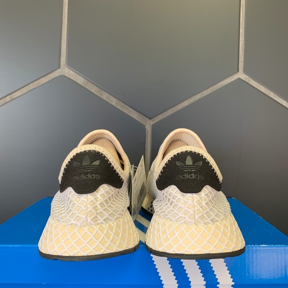 Womens Adidas Deerupt Runner Linen Black Shoes - Picture 4 of 5